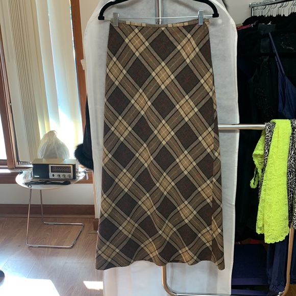 Vintage Bias Cut Wool Skirt - Picture 2 of 4